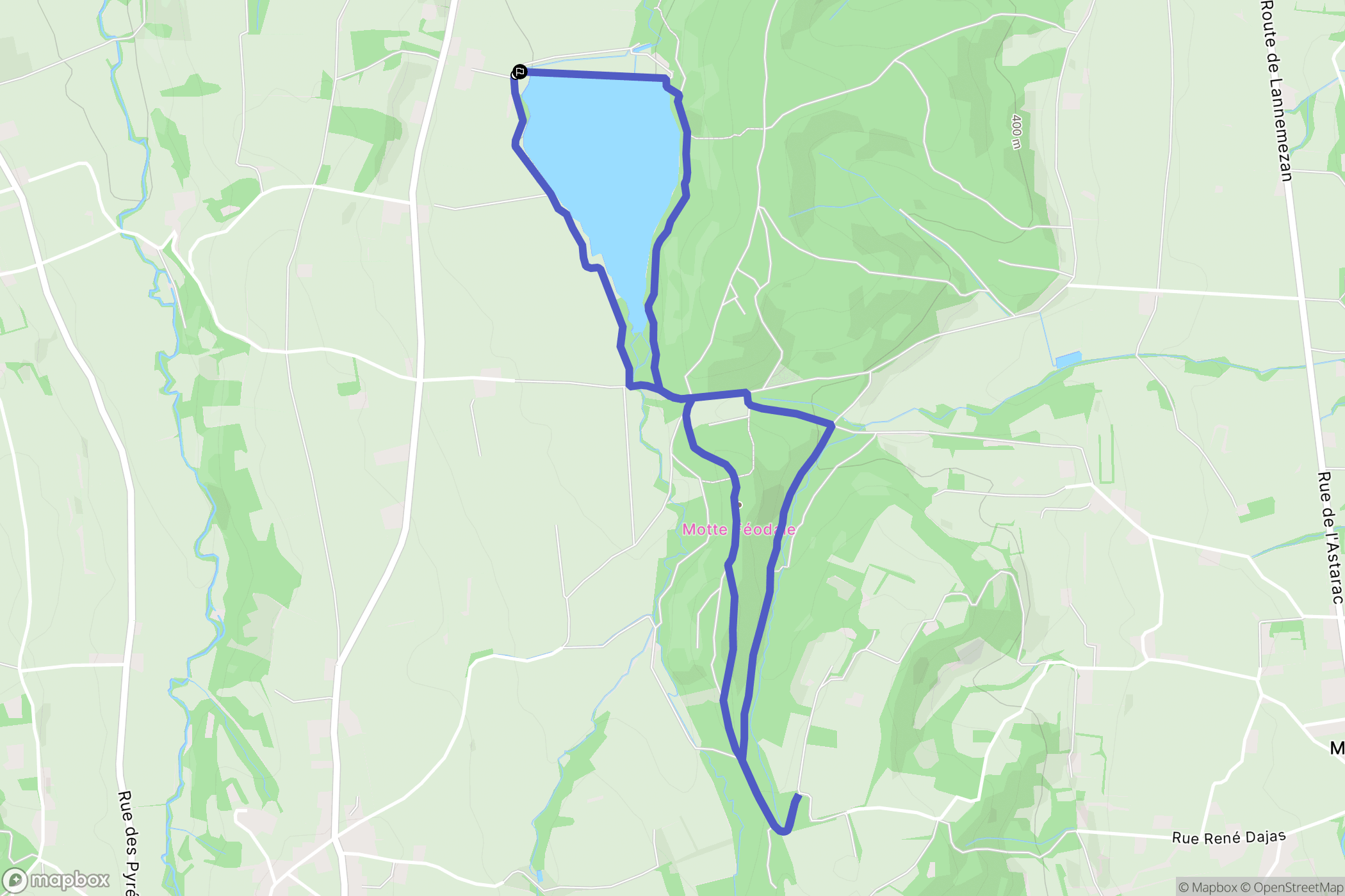 Orieux : carte du parcours de randonnée - France