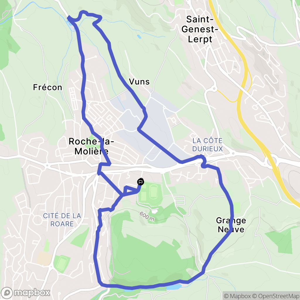 Roche-la-Molière : carte du parcours de randonnée - France