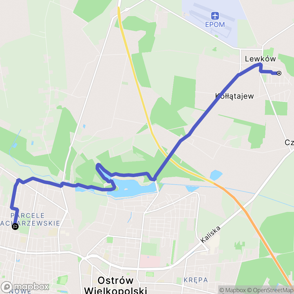 Lewków: mapa trasy - Poland