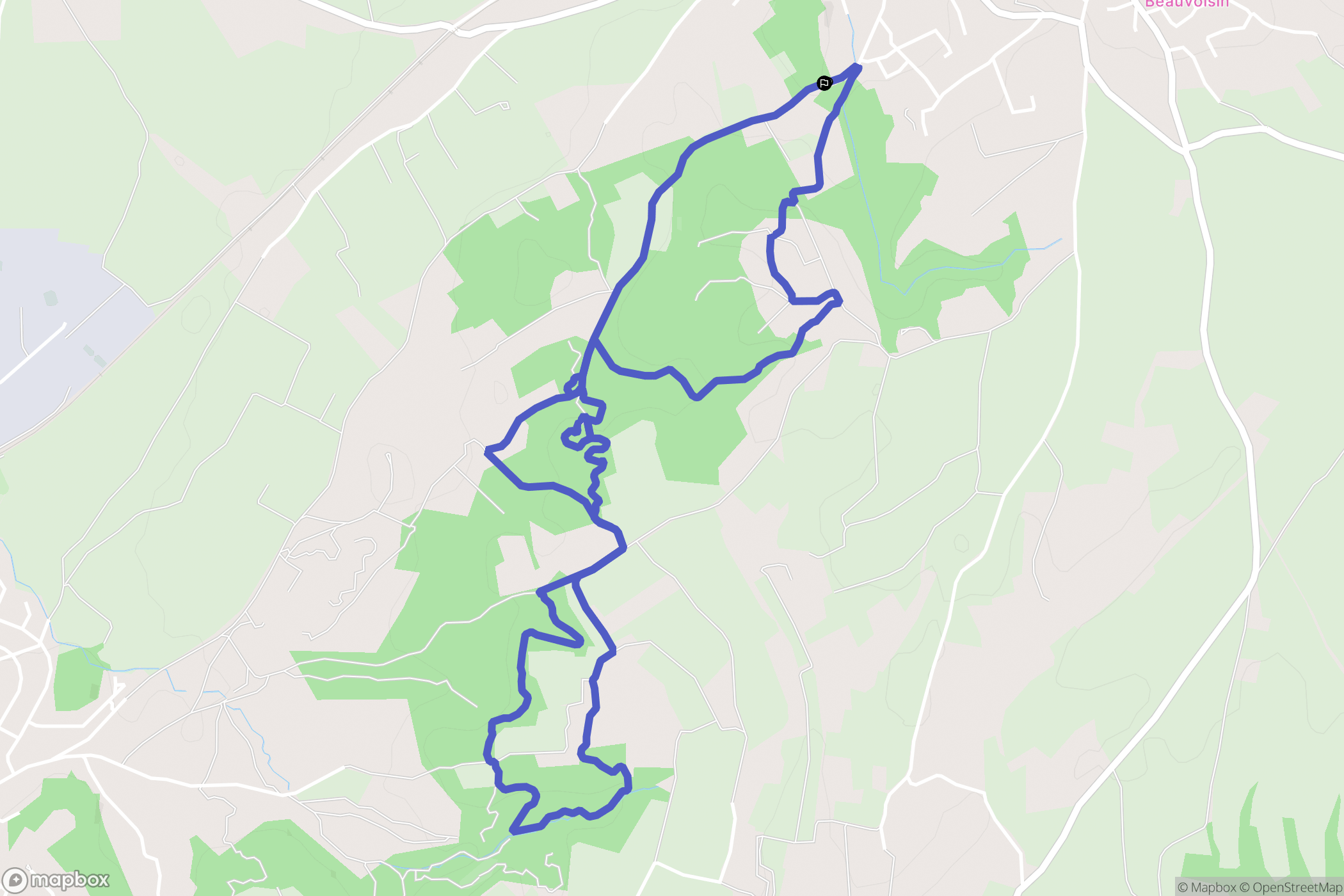 Beauvoisin : carte du parcours de randonnée - France
