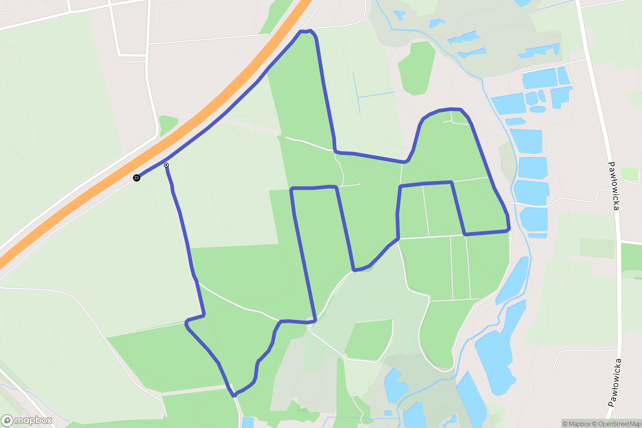 Kiekrz: mapa trasy - Poland