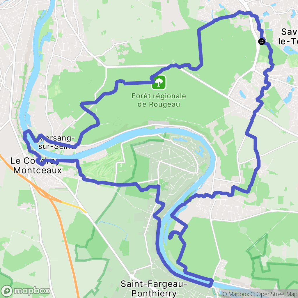 Savigny-le-Temple : carte du parcours de randonnée - France