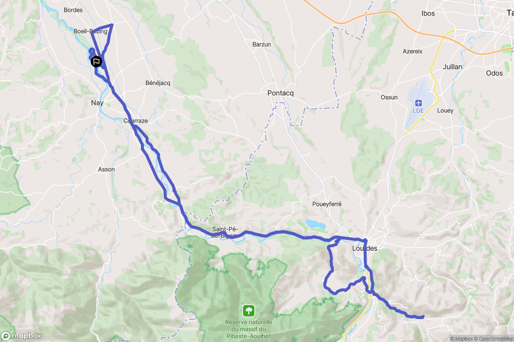 Baudreix : carte du parcours de randonnée - France