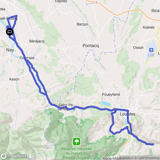 Baudreix : carte du parcours de randonnée - France