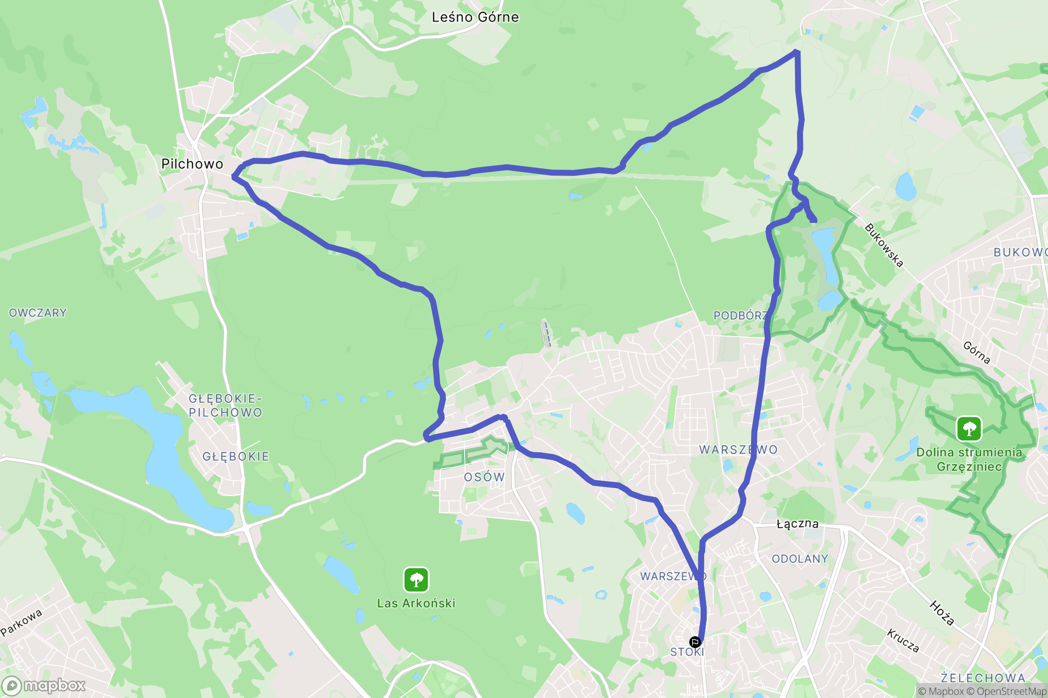 Szczecin: mapa trasy - Poland