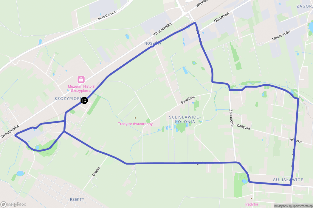 Kalisz: mapa trasy - Poland
