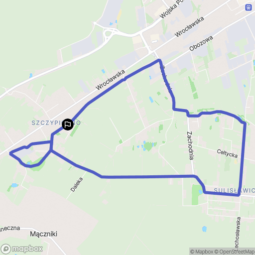 Kalisz: mapa trasy - Poland
