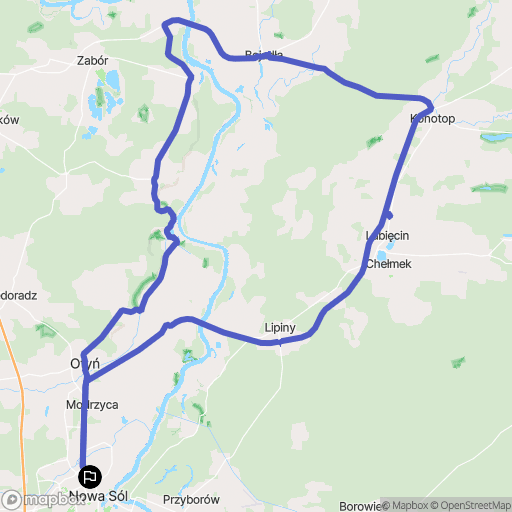 Nowa Sól: mapa trasy - Poland
