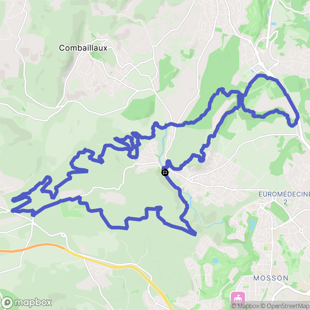 Grabels : carte du parcours de randonnée - France
