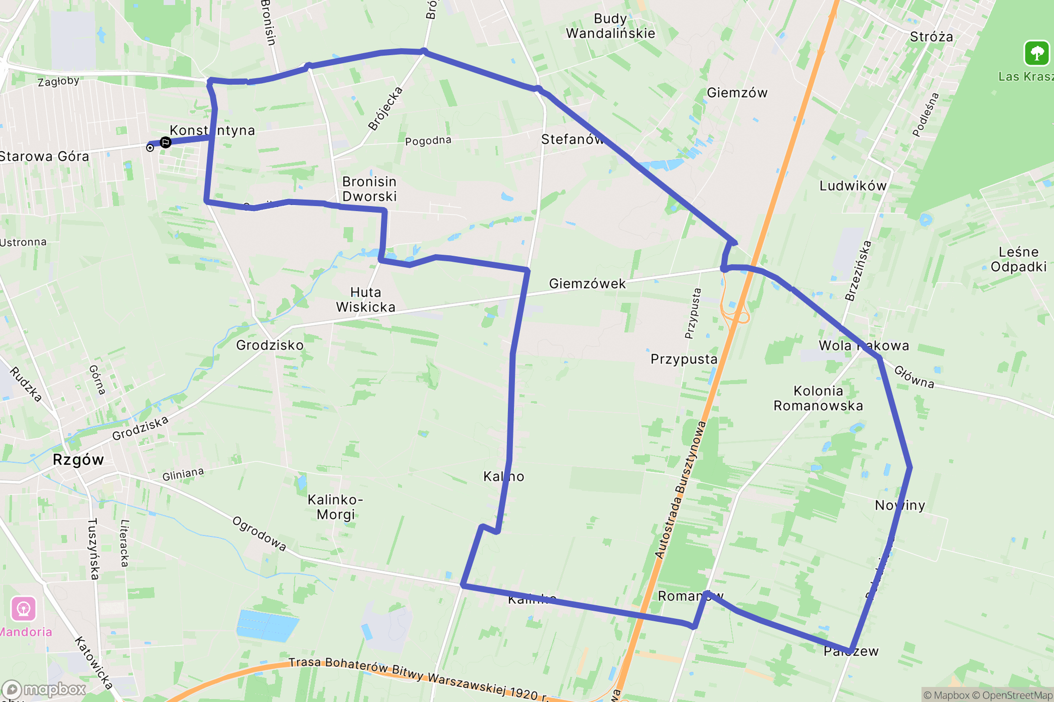 Starowa Góra: mapa trasy - Poland