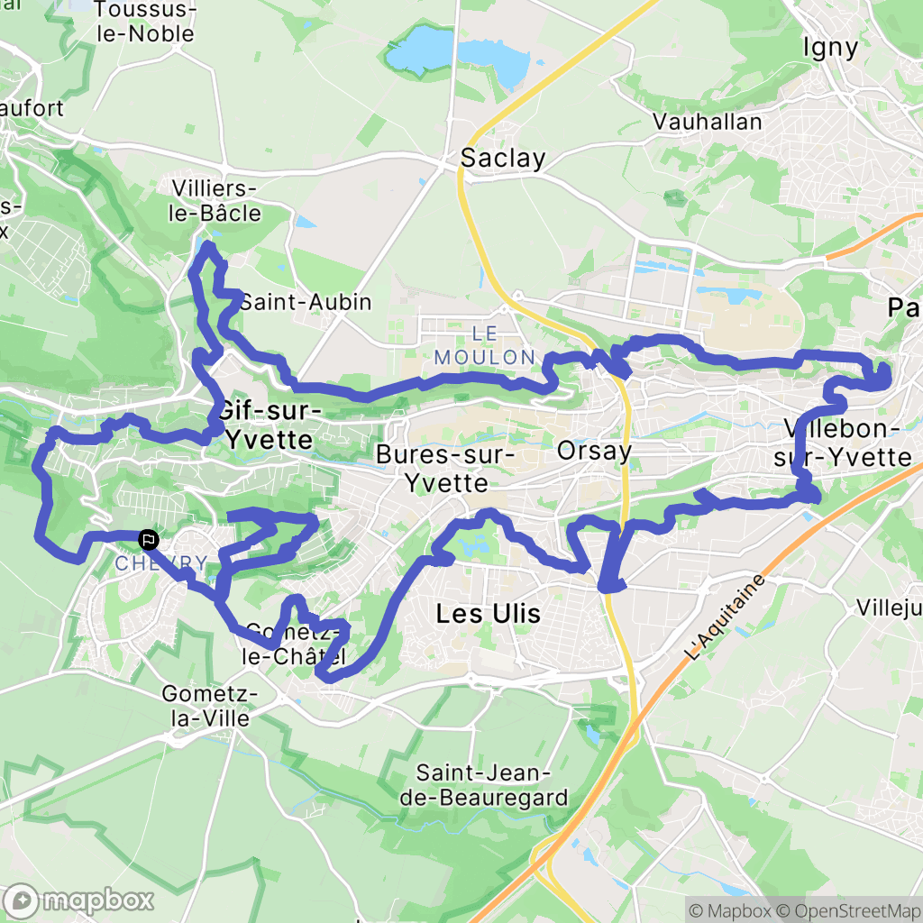 Gometz-la-Ville : carte du parcours de randonnée - France