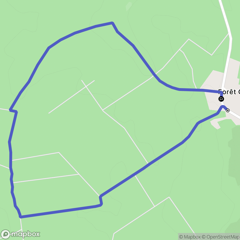 Chamoy : carte du parcours de randonnée - France