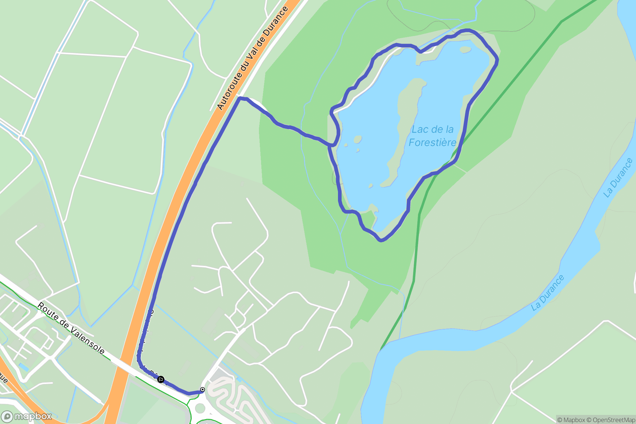 Manosque : carte du parcours de randonnée - France