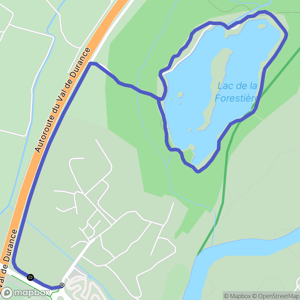 Manosque : carte du parcours de randonnée - France