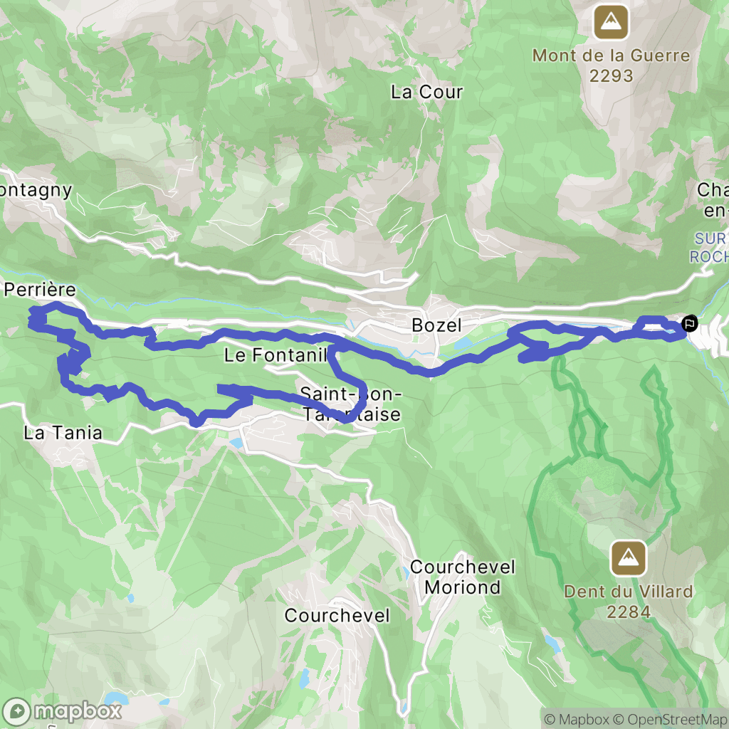 Planay : carte du parcours de randonnée - France