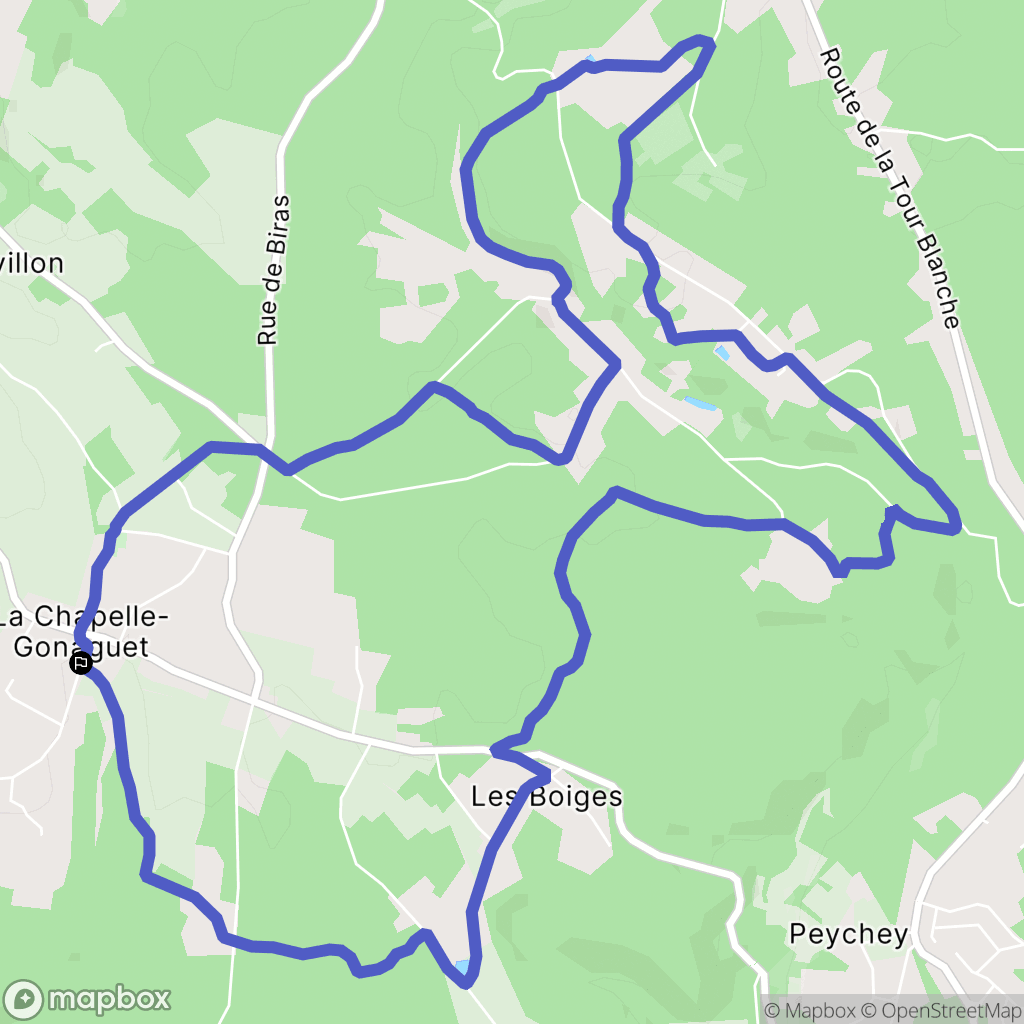 La Chapelle-Gonaguet : carte du parcours de randonnée - France