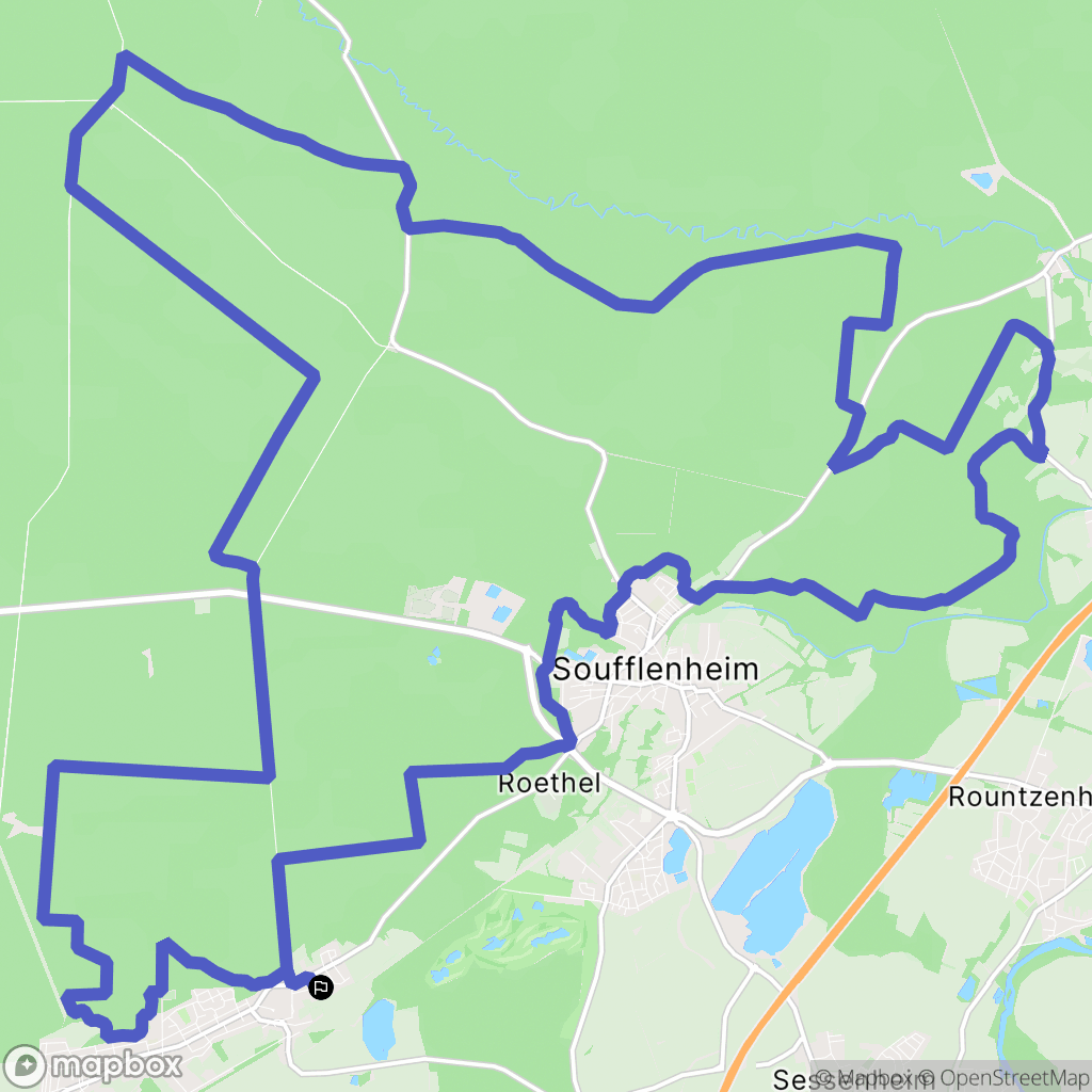 Schirrhoffen : carte du parcours de randonnée - France