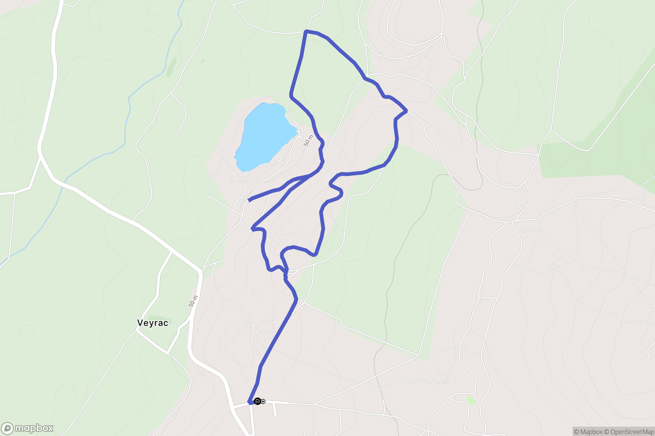 Villeveyrac : carte du parcours de randonnée - France