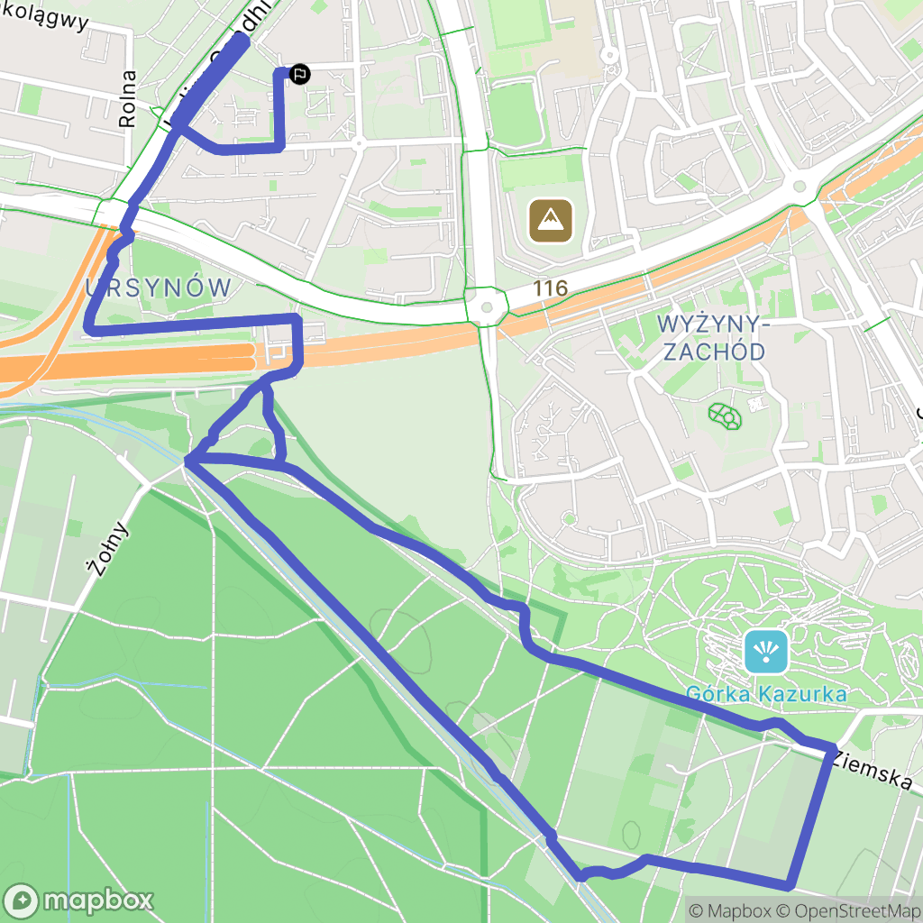 Warszawa: mapa trasy - Poland