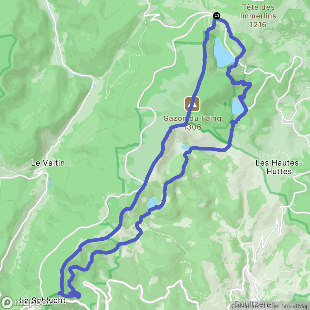 Orbey : carte du parcours de randonnée - France