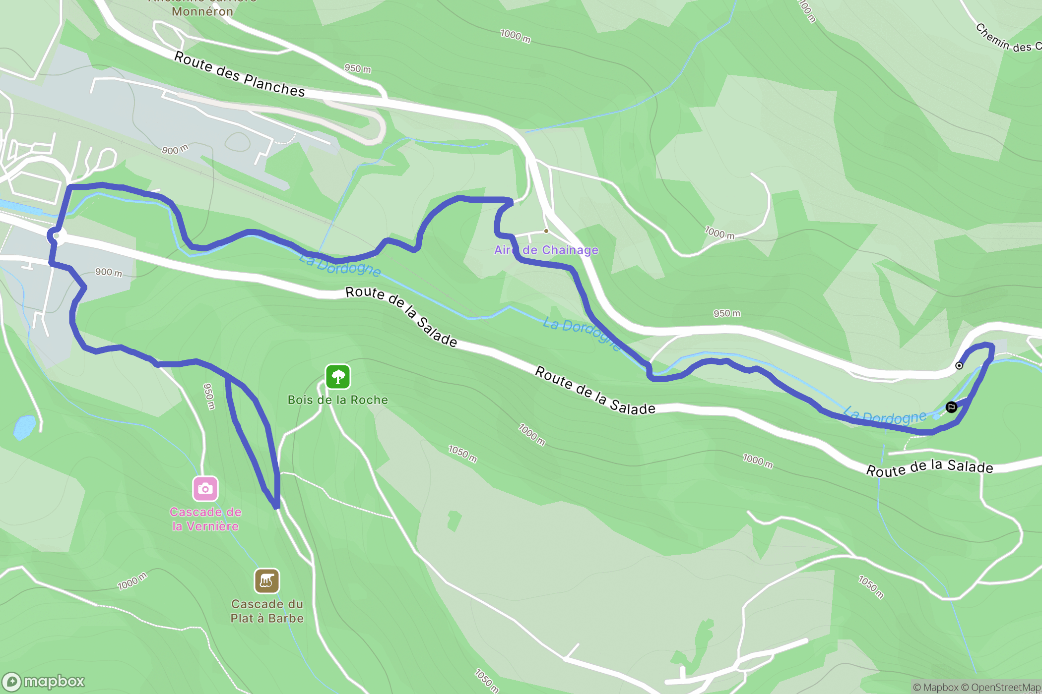 Mont-Dore : carte du parcours de randonnée - France