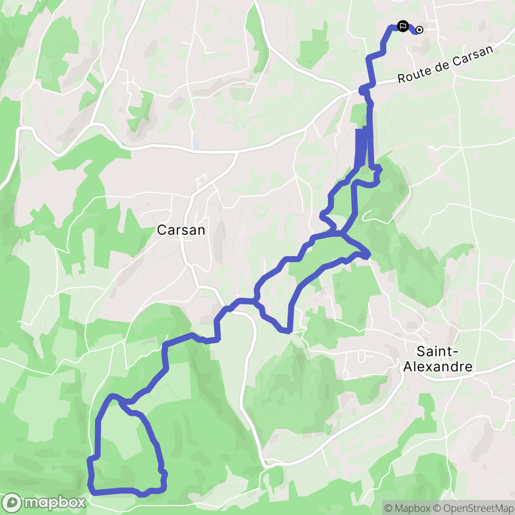 Pont-Saint-Esprit : carte du parcours de randonnée - France