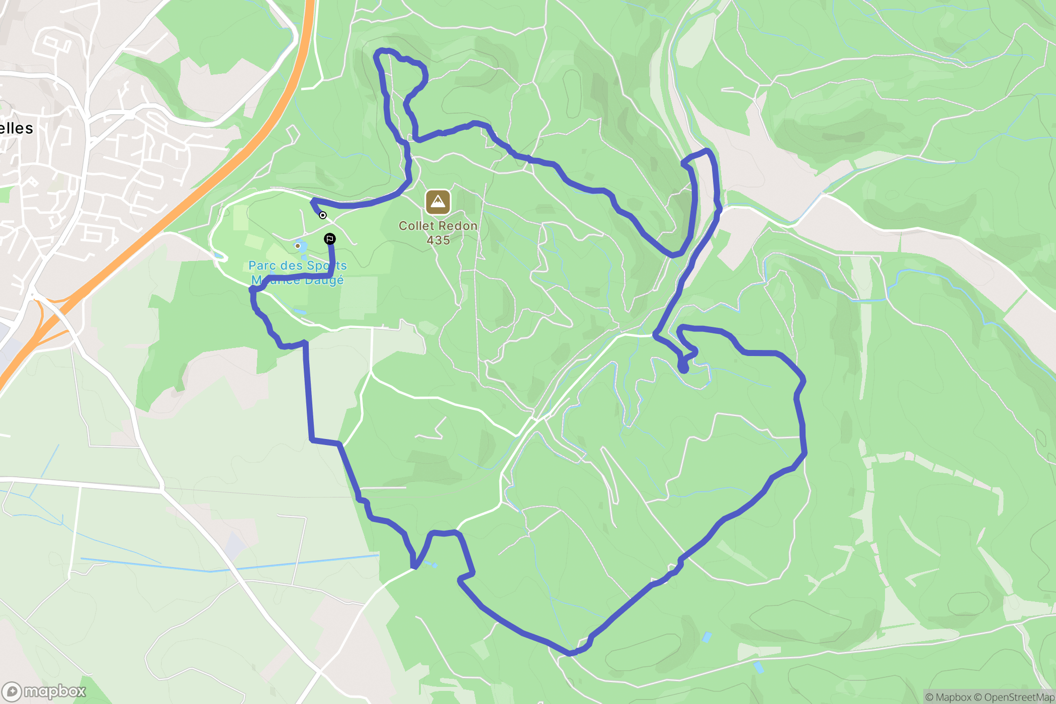 Venelles : carte du parcours de randonnée - France