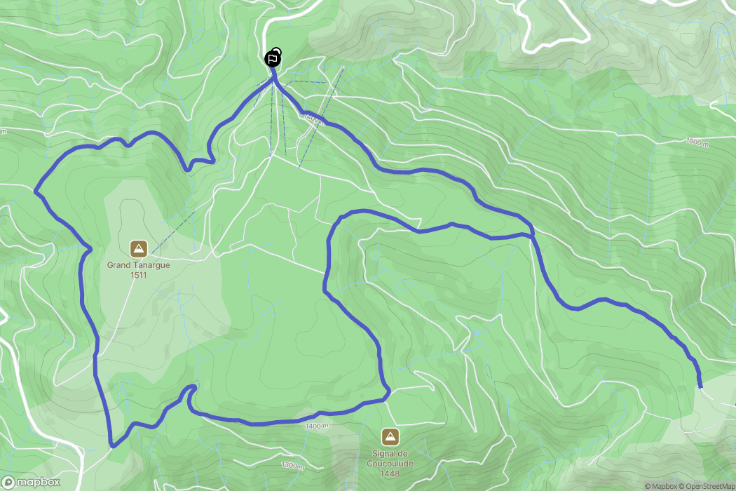 Borne : carte du parcours de randonnée - France