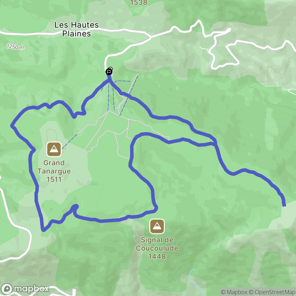 Borne : carte du parcours de randonnée - France
