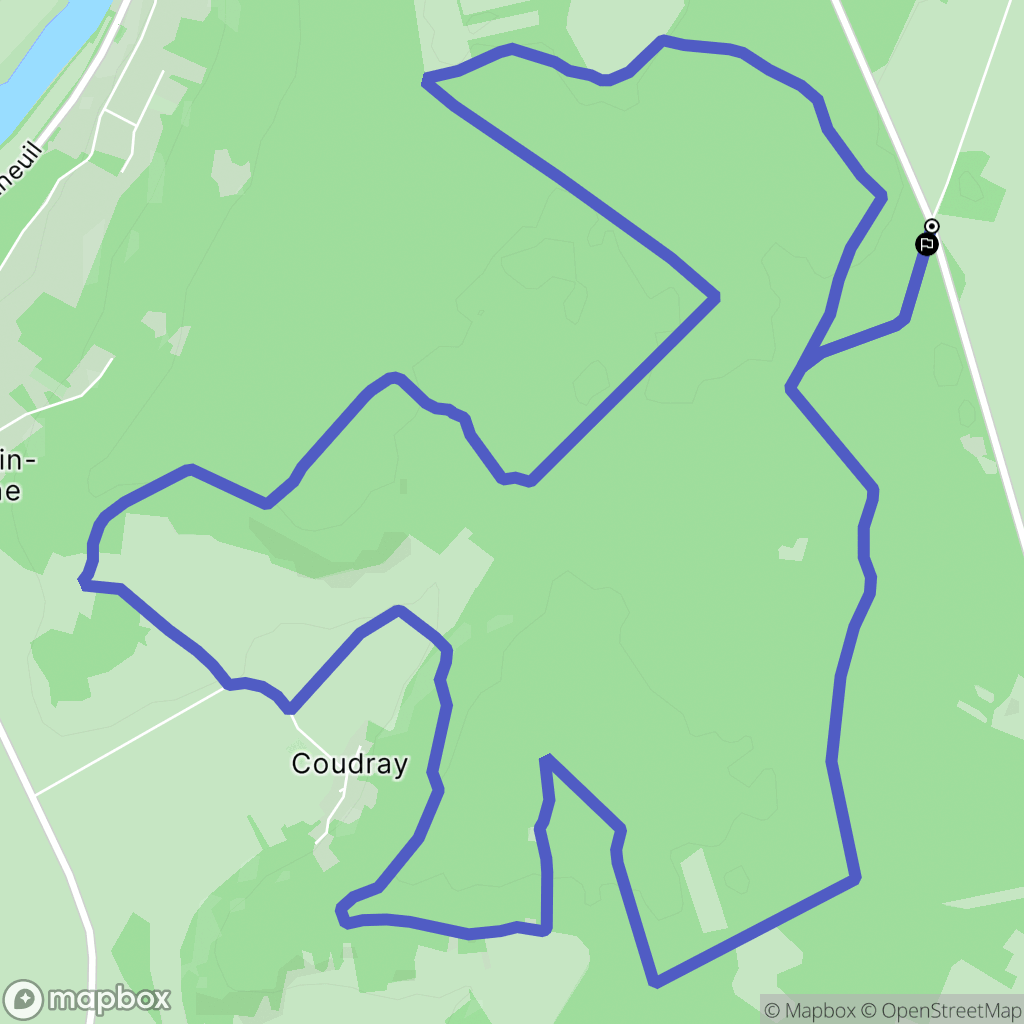 Fontenay-Saint-Père : carte du parcours de randonnée - France