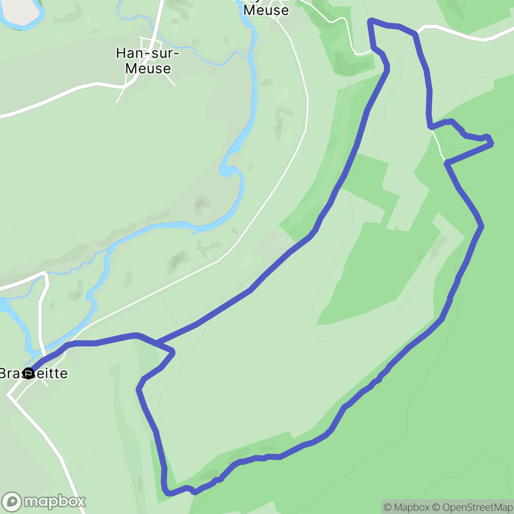 Han-sur-Meuse : carte du parcours de randonnée - France