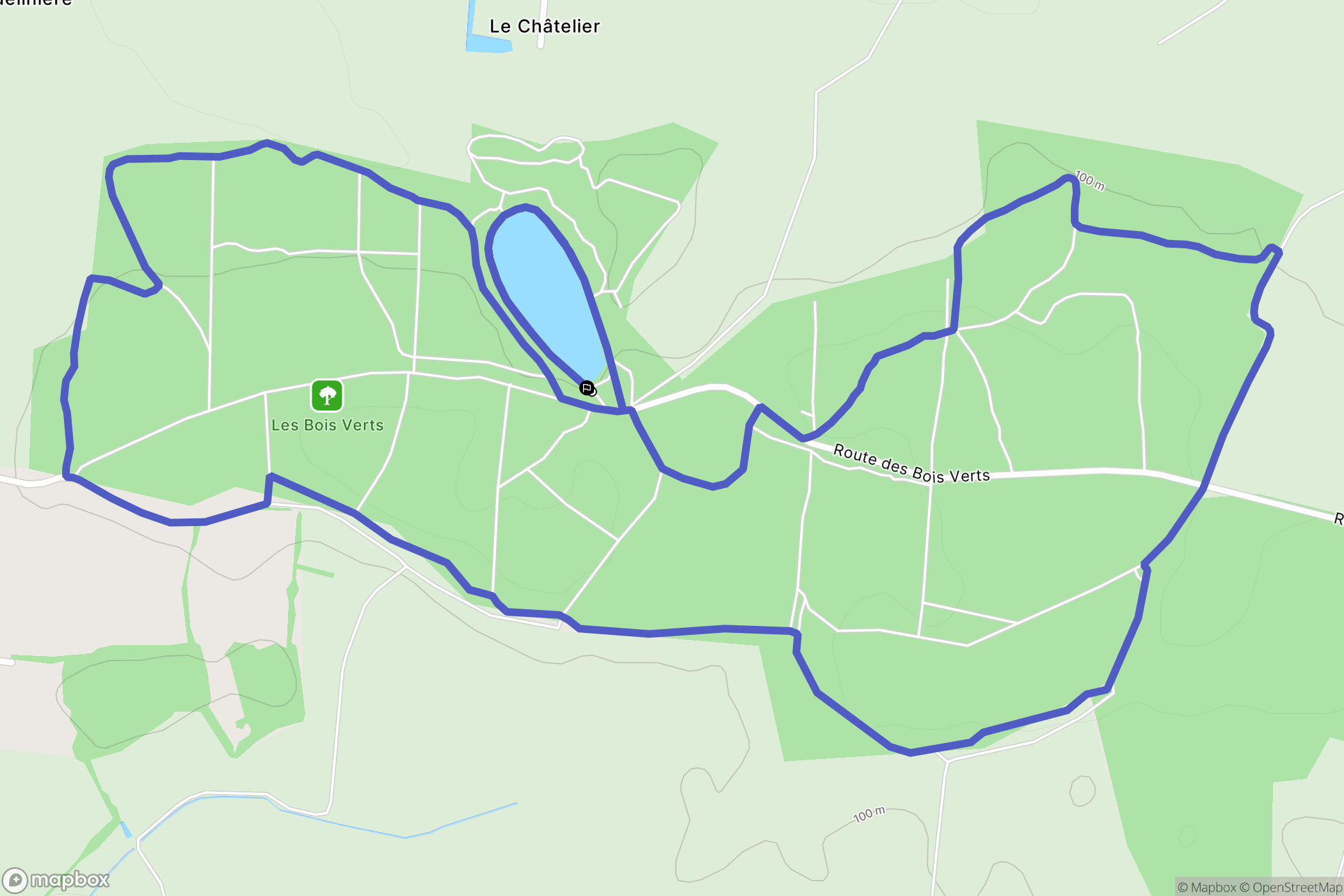 Les Herbiers : carte du parcours de randonnée - France