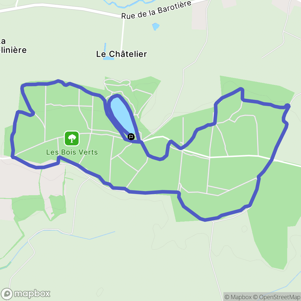 Les Herbiers : carte du parcours de randonnée - France