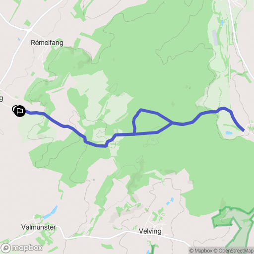 Holling : carte du parcours de randonnée - France