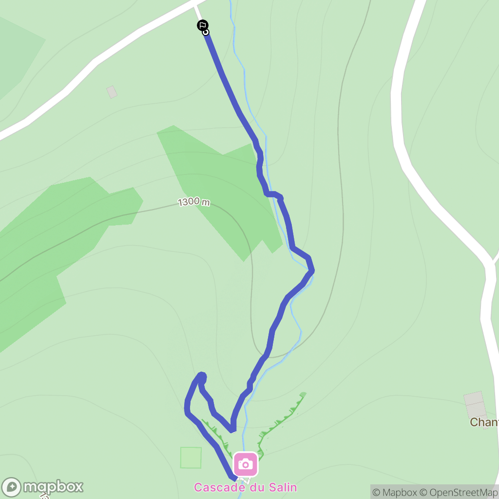 Chaudeyrolles : carte du parcours de randonnée - France
