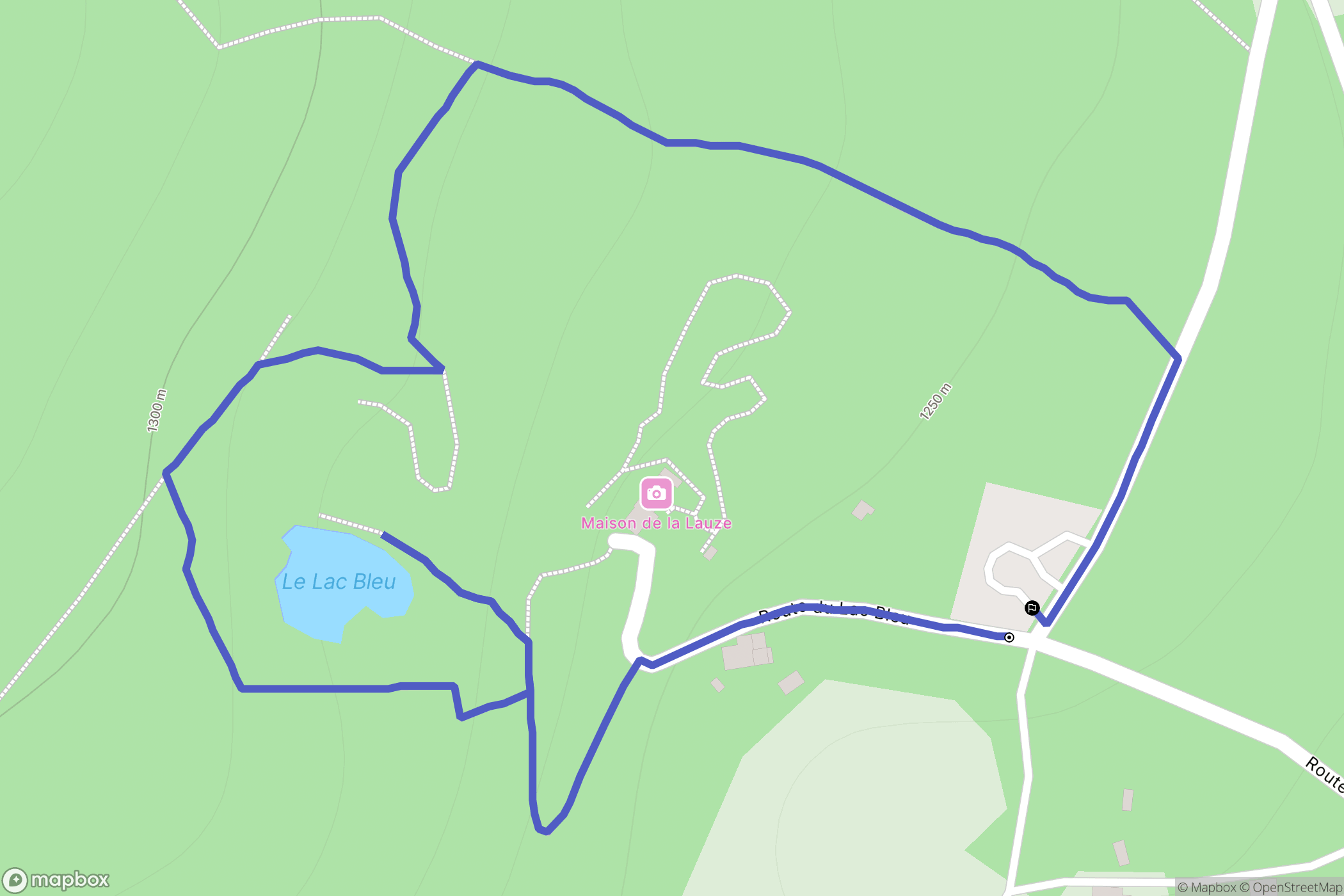 Champclause : carte du parcours de randonnée - France