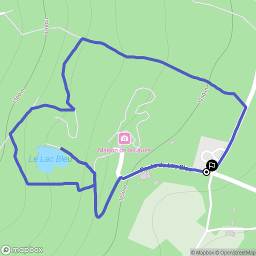 Champclause : carte du parcours de randonnée - France
