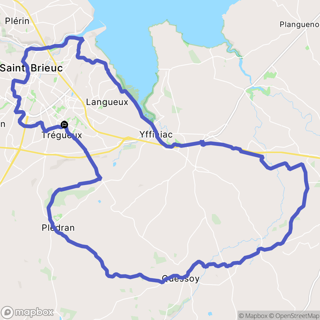 Trégueux : carte du parcours de randonnée - France