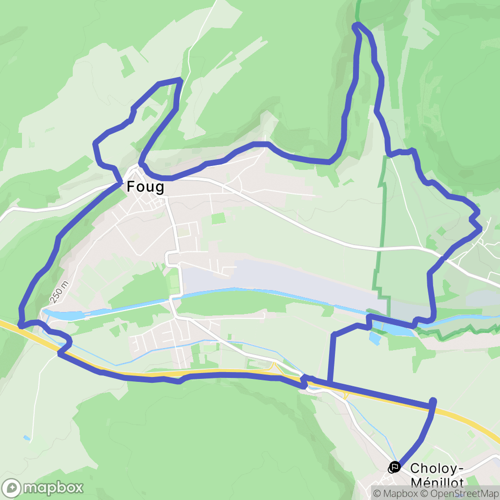 Choloy-Ménillot : carte du parcours de randonnée - France