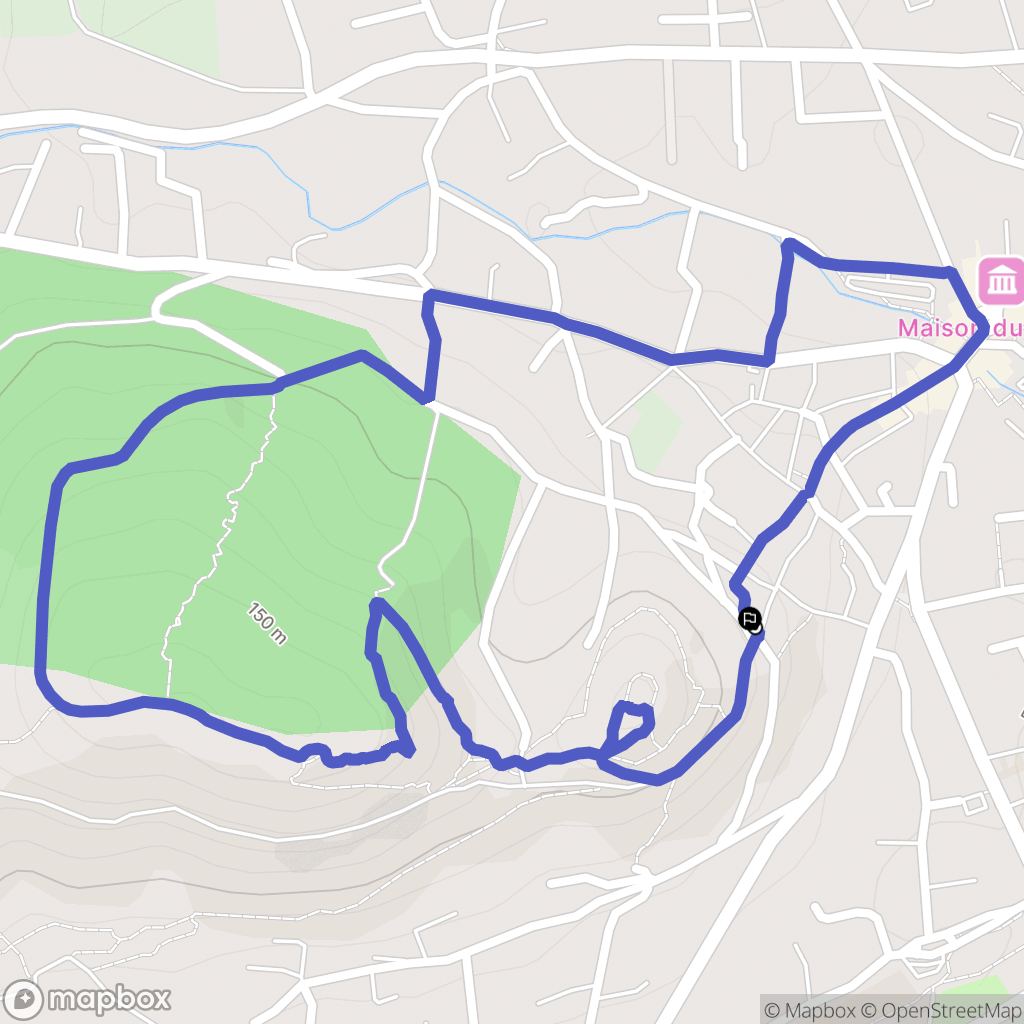 Calvisson : carte du parcours de randonnée - France