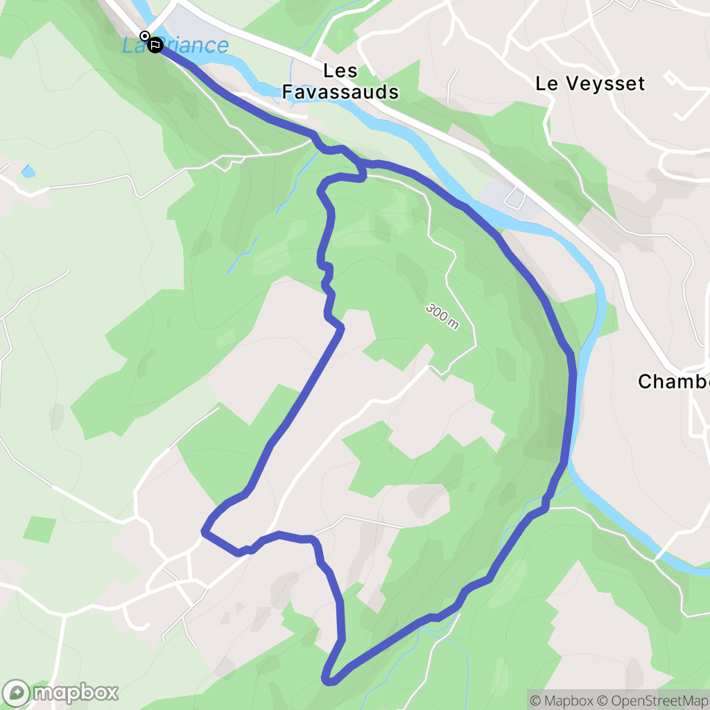 Bosmie-l'Aiguille : carte du parcours de randonnée - France