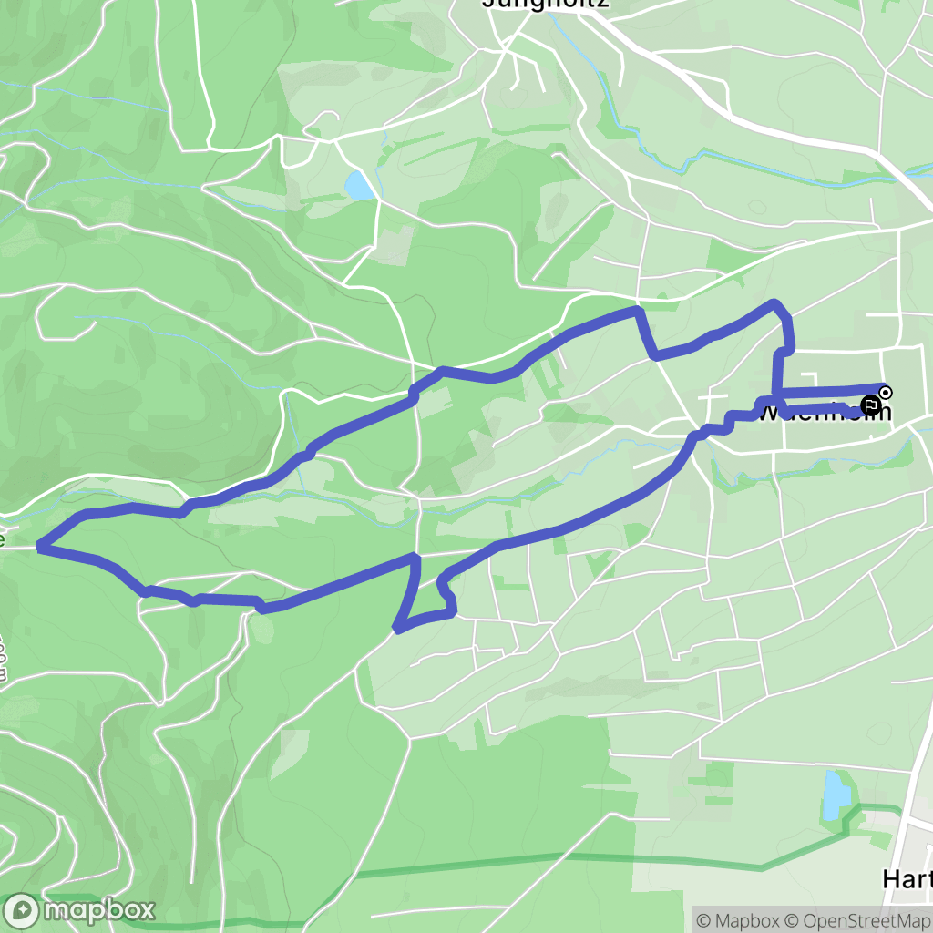 Wuenheim : carte du parcours de randonnée - France