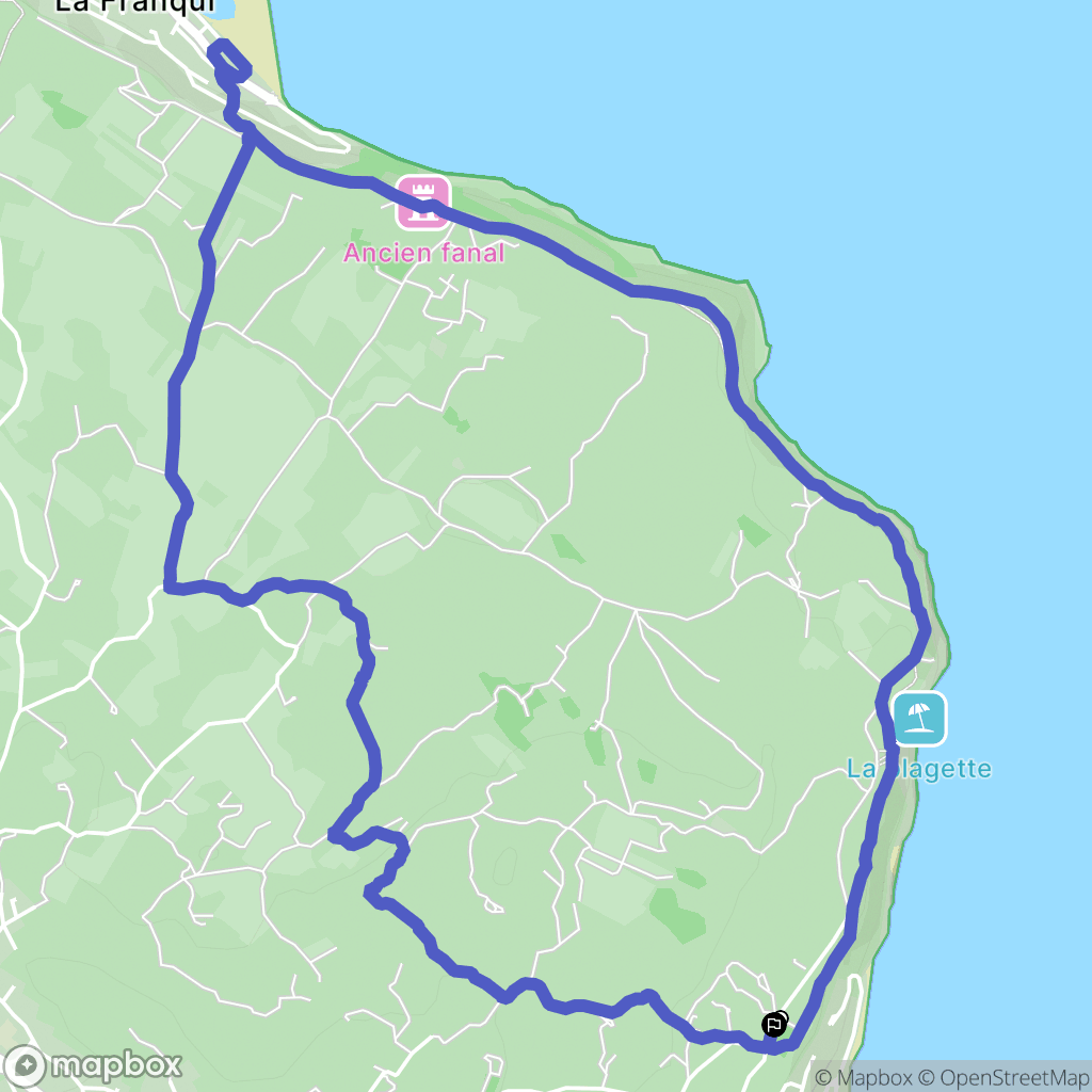 Leucate : carte du parcours de randonnée - France