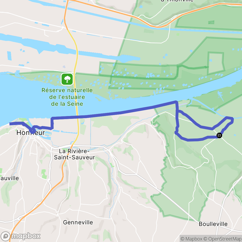 Conteville : carte du parcours de randonnée - France