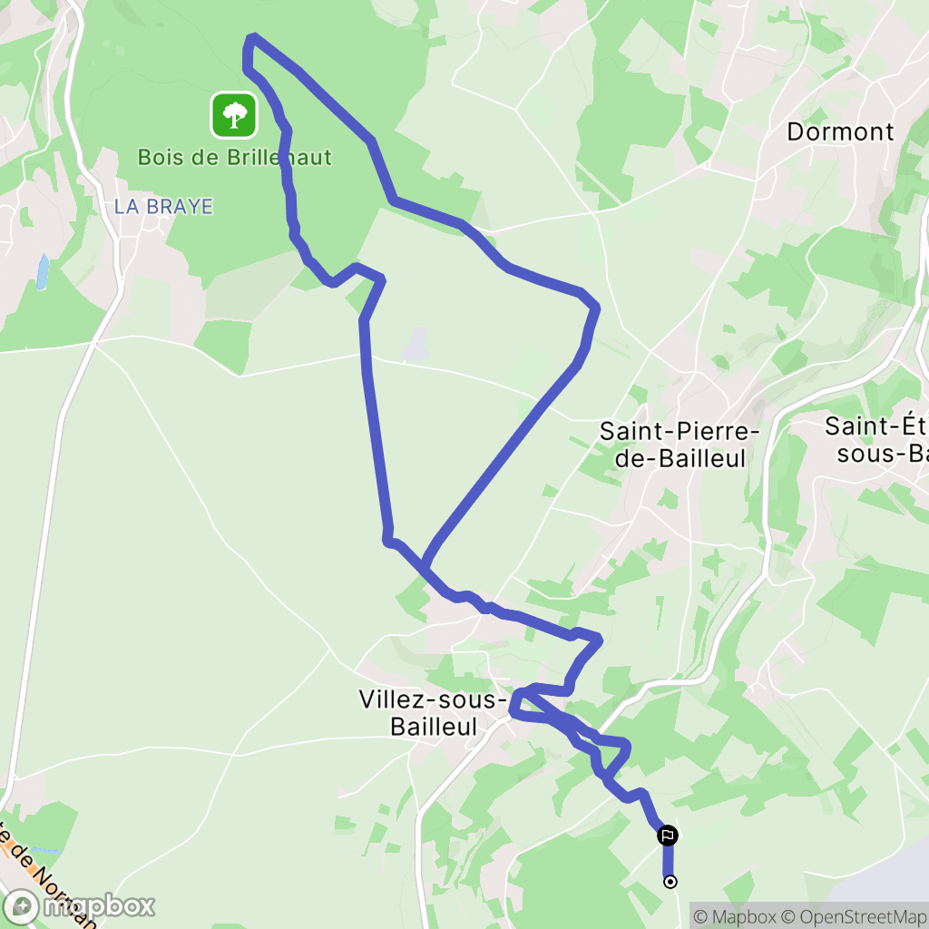 La Chapelle-Longueville : carte du parcours de randonnée - France
