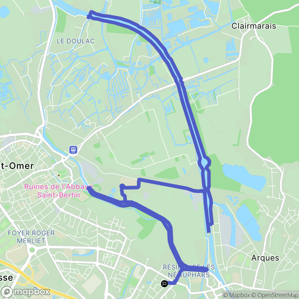 Arques : carte du parcours de randonnée - France