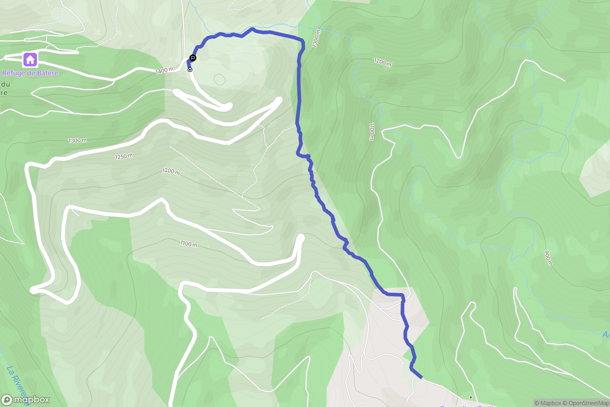 Corsavy : carte du parcours de randonnée - France