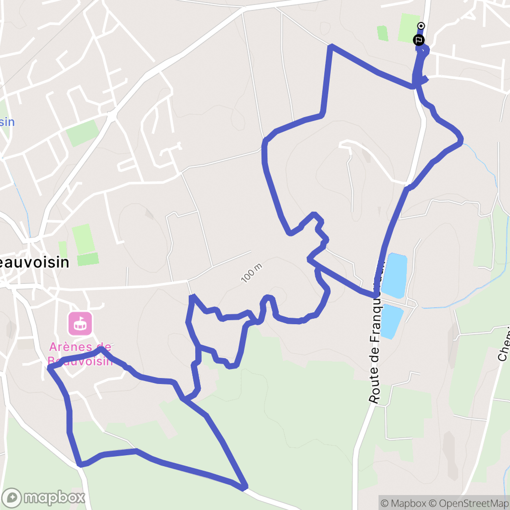 Générac : carte du parcours de randonnée - France