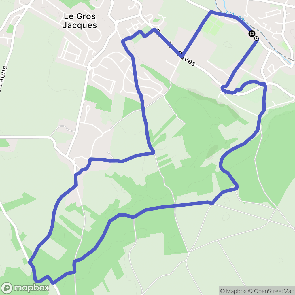 Saint-Lubin-des-Joncherets : carte du parcours de randonnée - France