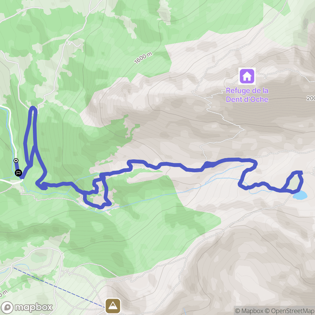 Bernex : carte du parcours de randonnée - France